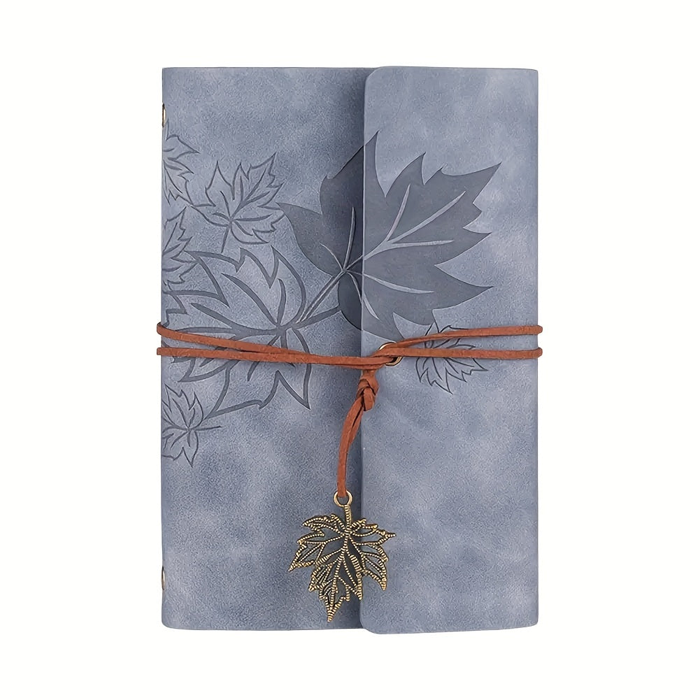 Retro Maple Leaf Notebook Notepad Note Book Traveler Journal, Loose-leaf Notebook For Diary