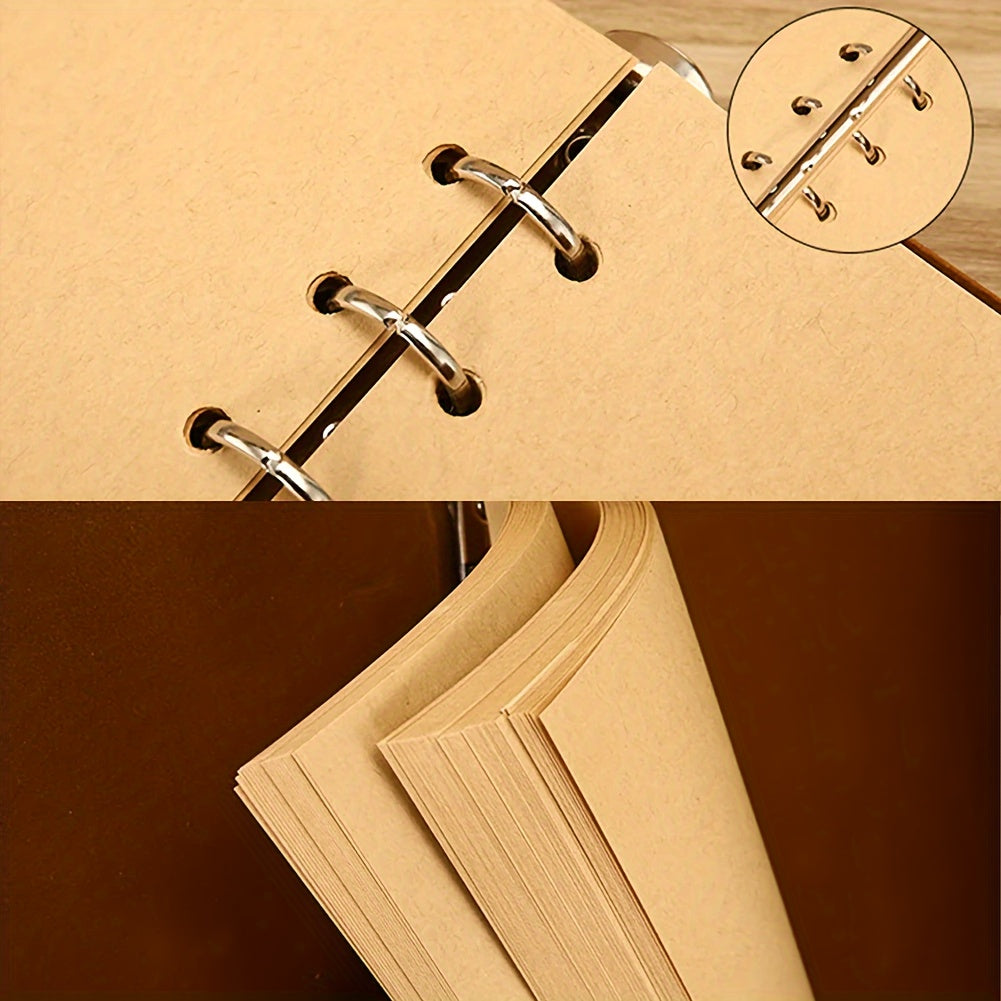 Retro Maple Leaf Notebook Notepad Note Book Traveler Journal, Loose-leaf Notebook For Diary