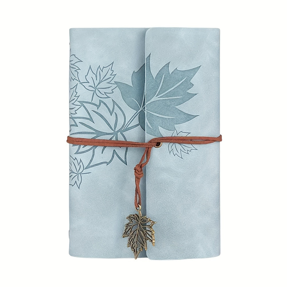 Retro Maple Leaf Notebook Notepad Note Book Traveler Journal, Loose-leaf Notebook For Diary