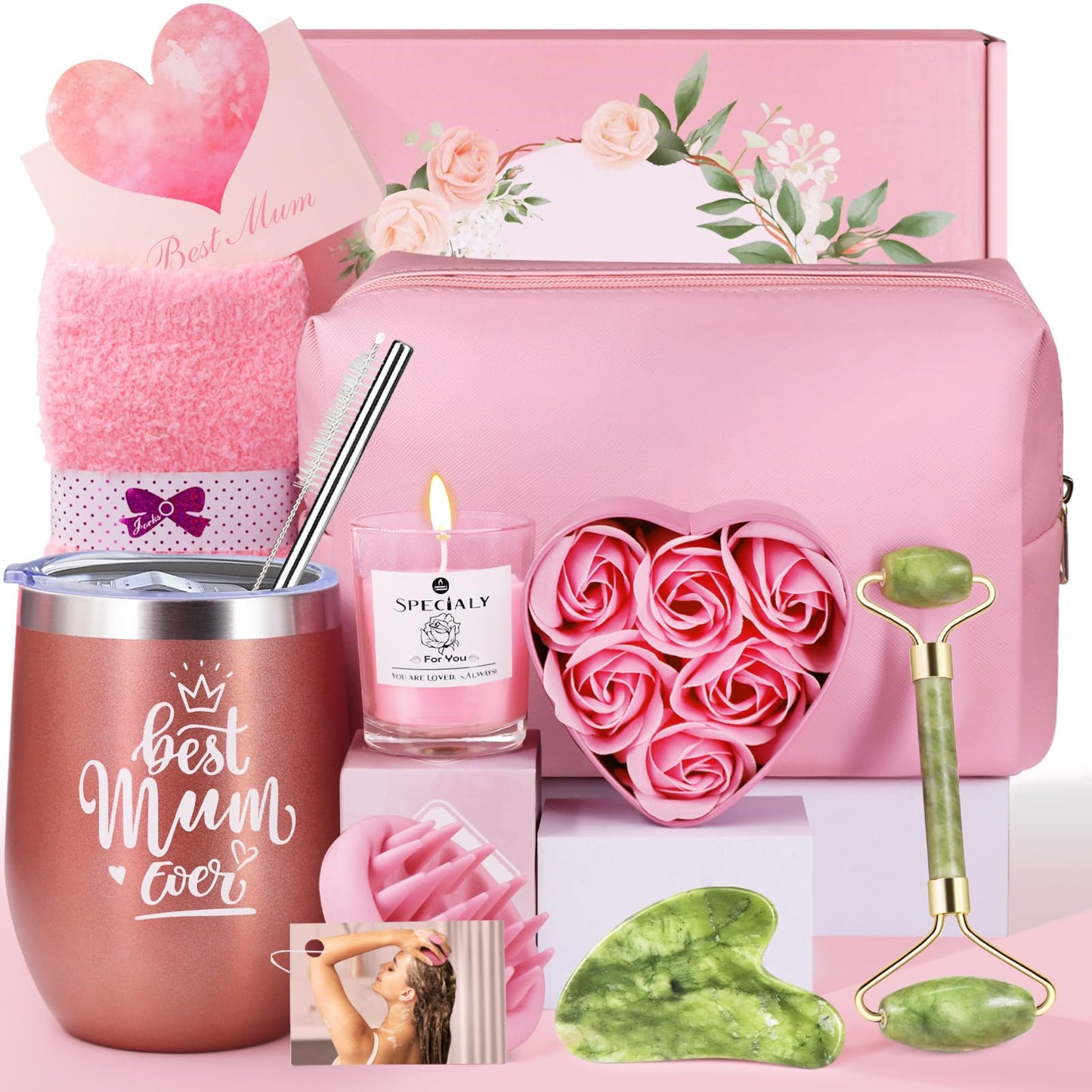 Birthday Gifts for Women, Birthday Presents for Her, Unusual Birthday Hampers Pamper Self Care Gifts Relaxation Bath Sets for Friends, Mum, Wife, Girls, Sister