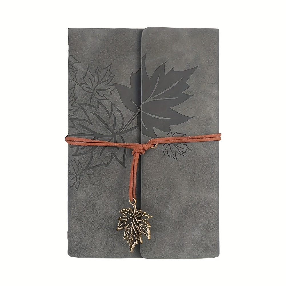 Retro Maple Leaf Notebook Notepad Note Book Traveler Journal, Loose-leaf Notebook For Diary