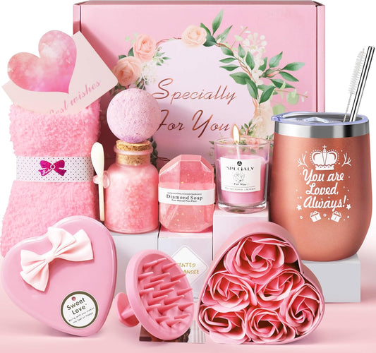 Birthday Gifts for Women, Birthday Presents for Her, Unusual Birthday Hampers Pamper Self Care Gifts Relaxation Bath Sets for Friends, Mum, Wife, Girls, Sister