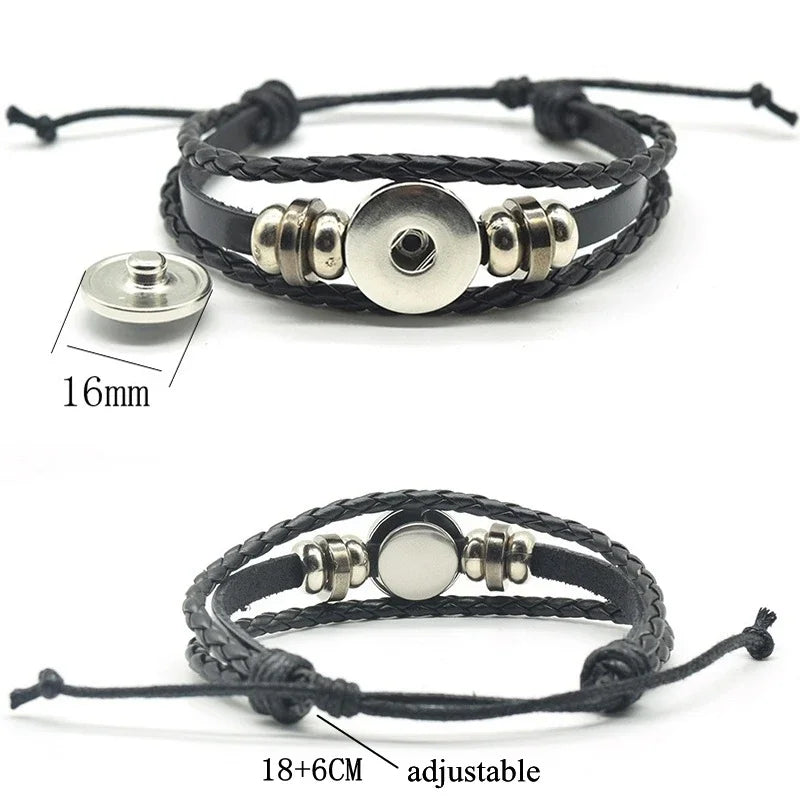 Zodiac Sign Leather Bracelet