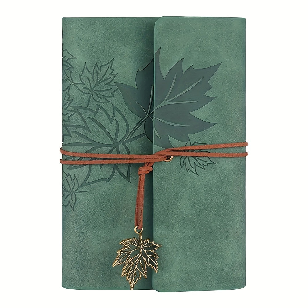 Retro Maple Leaf Notebook Notepad Note Book Traveler Journal, Loose-leaf Notebook For Diary